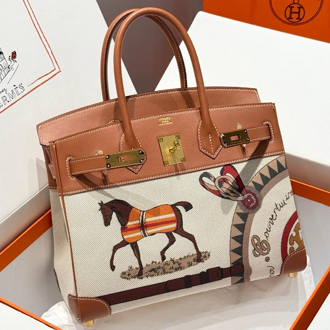 【エルメス HERMES】バーキン30 ゴールド トワルキャドリーユ×スイフト   ゴールド金具(50％手縫い＋50％マシン)
